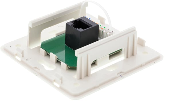 Wall socket, surface-mounted UTP 1xRJ45, Cat6, white