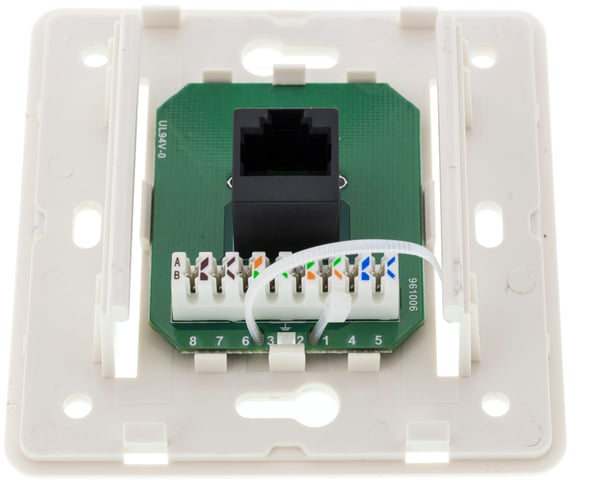 Wall socket, surface-mounted UTP 1xRJ45, Cat6, white