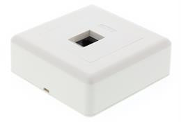 Wall socket, surface-mounted UTP 1xRJ45, Cat6, white