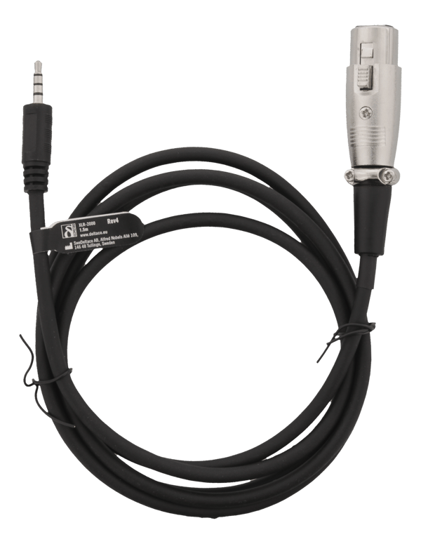 XLR to 3,5mm adapter, 1,5m, 3-pin XLR, Cisco pinout, black