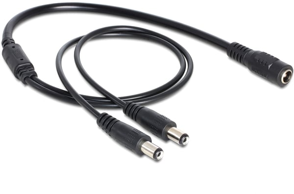 Cable DC Splitter 5.5 x 2.1 mm 1 x female to 2 x male