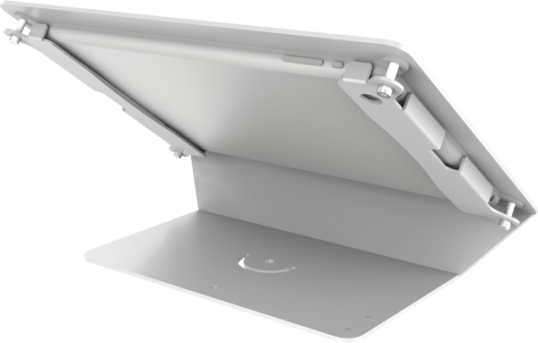 Desktop stand for 9.7" iPads, 125 angle, aluminium, white