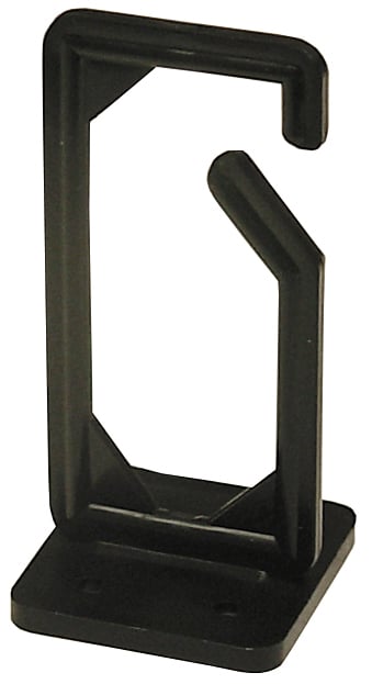 Cable hanger, screw mounting, 13x43x89mm, plastic, black