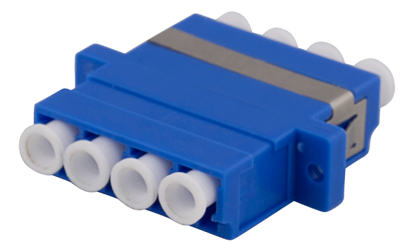 Fiber coupler snap-in, 4xLC-LC, Singlemode, duplex, blue