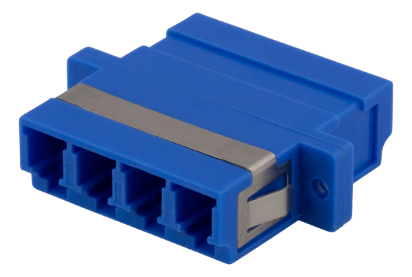 Fiber coupler snap-in, 4xLC-LC, Singlemode, duplex, blue