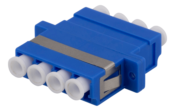 Fiber coupler snap-in, 4xLC-LC, Singlemode, duplex, blue