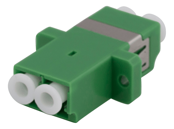 Fiber coupler snap-in, 2xLC-LC, Singlemode, duplex, green