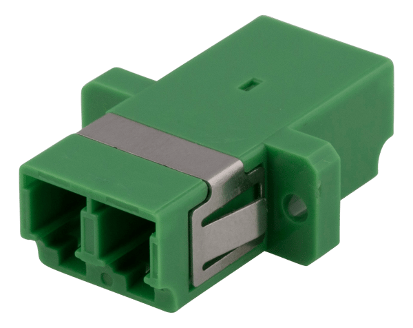 Fiber coupler snap-in, 2xLC-LC, Singlemode, duplex, green