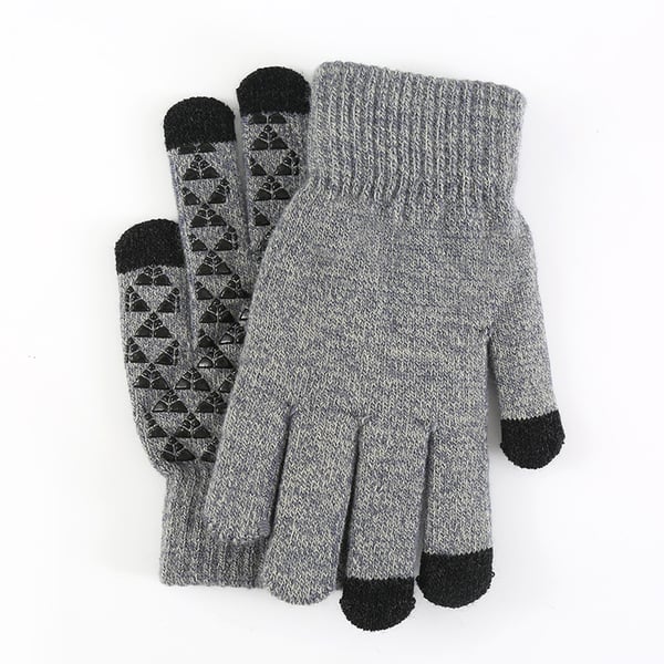 Warm Touch -hanskat, talvikäsineet, harmaa/musta