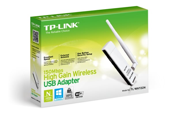 USB adapter, 150Mbps, 802.11n, external antenna