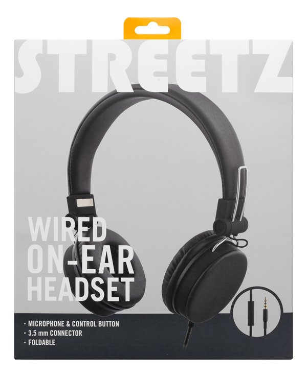 H300 Headphones with microphone, foldable, 3.5 mm, black