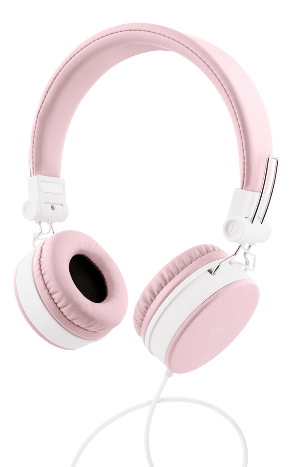 H300 Headphones with microphone, foldable, 3.5 mm, pink