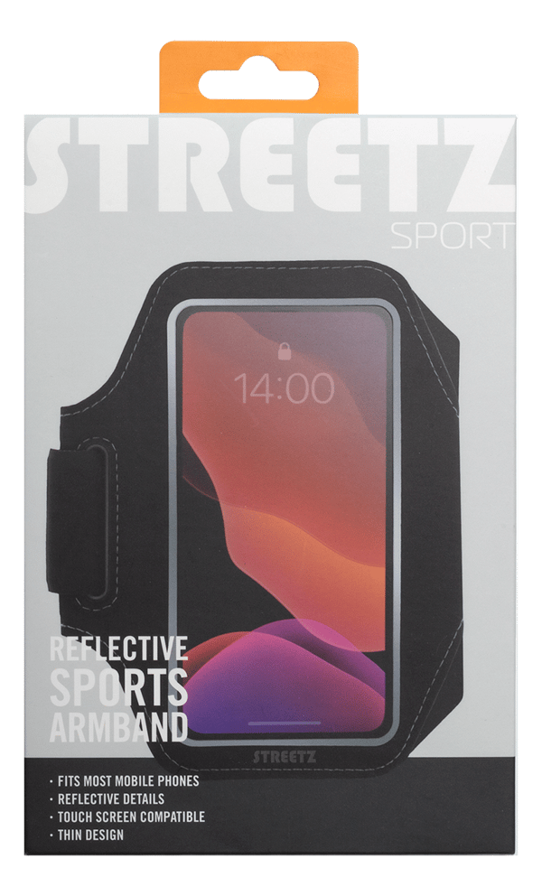 Sport armband reflective fits up to most 6.5" screens thin