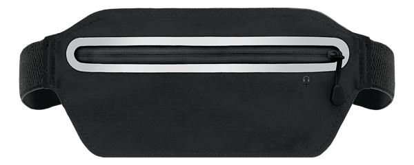 Sport waist bag, reflective, fits most mobile phones, black Sport waist bag, reflective, fits most mobile phones, black