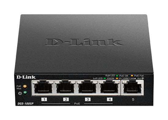 5-Port Desktop Gigabit PoE+ Switch