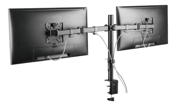 Dual monitor desk mount, 13"-32"screens VESA 75x75/100x100