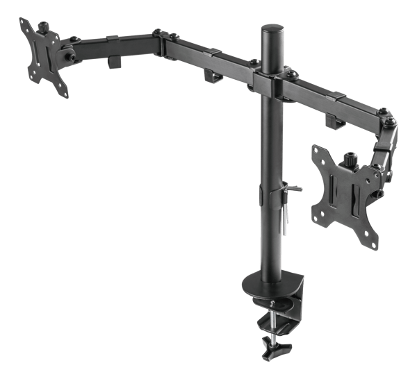 Dual monitor desk mount, 13"-32"screens VESA 75x75/100x100