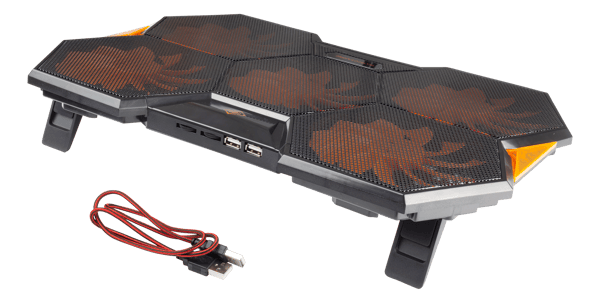 Laptop cooler 10001300 RPM 5x140mm fans 2xUSBA 2xSupport