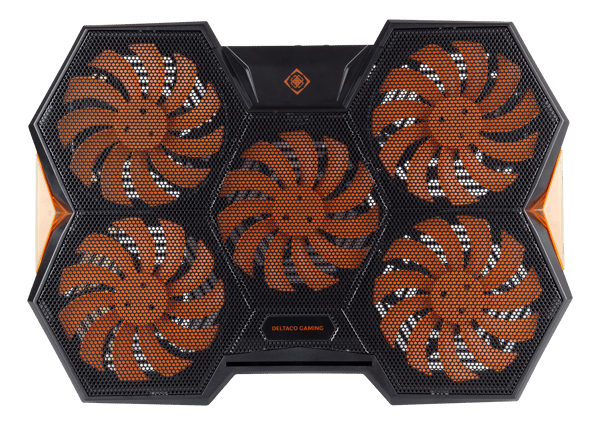 Laptop cooler 10001300 RPM 5x140mm fans 2xUSBA 2xSupport