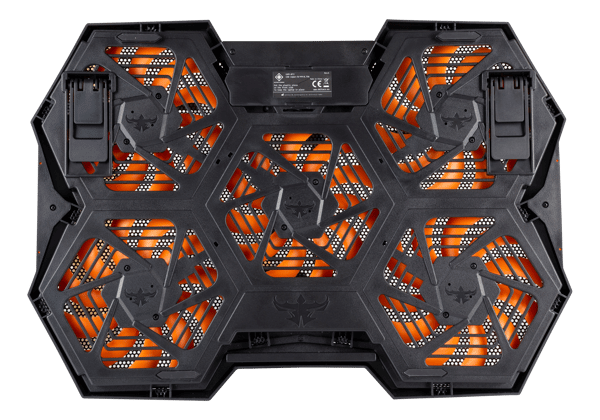Laptop cooler 10001300 RPM 5x140mm fans 2xUSBA 2xSupport