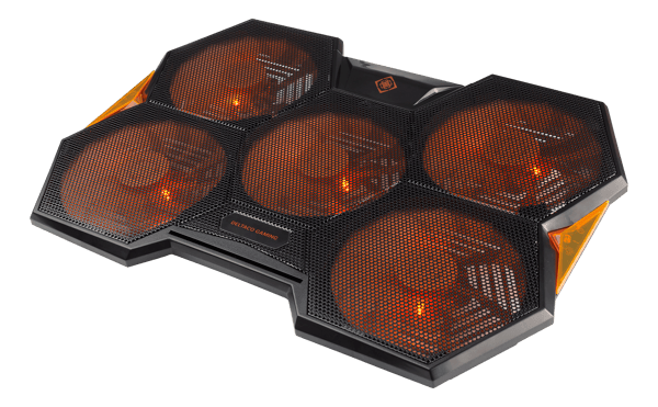 Laptop cooler 10001300 RPM 5x140mm fans 2xUSBA 2xSupport