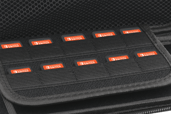 Nintendo Switch hard carry case, 10 slots for games, black