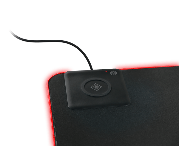 Extra wide RGB mouse pad with wireless charging, neoprene 10