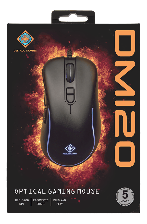 DM120 gaming mouse, RGB, 800-3200 DPI, 125 Hz, RGB LED, USB