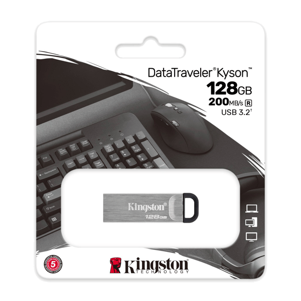DataTraveler Kyson 128 GB, USB 3.2 Gen 1, silver