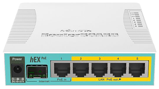 128MB hEX 4port PoE 5xGE USB L4