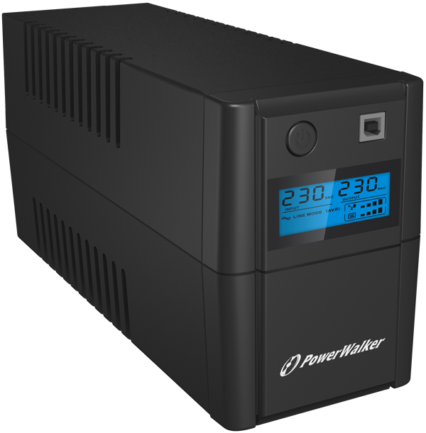 VI 650 SHL UPS, 2xSchuko, 650 VA, 0.55 OF, black