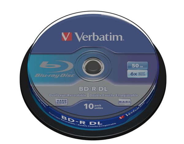 BD-R Double Layer 6X, Scratchguard surface 10p Spindle