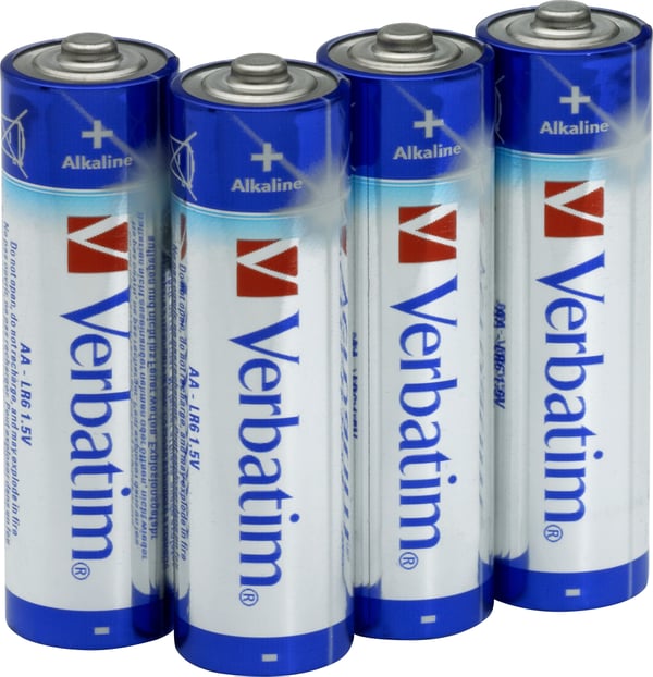 Batteries, AA (LR06), 4-pack, Alkaline, 1.5 V