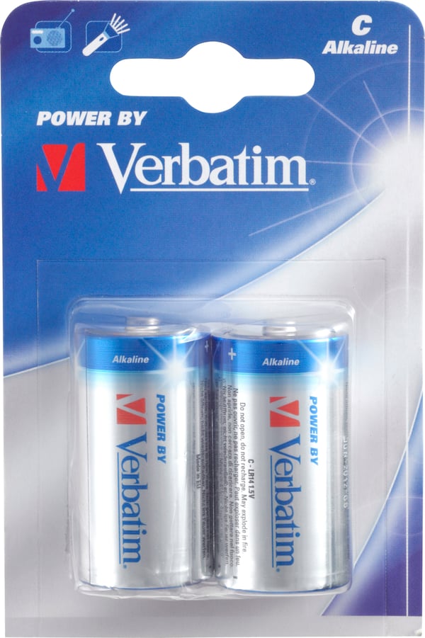 Batteries, C (LR14), 2 pcs Alkaline, 1.5 V