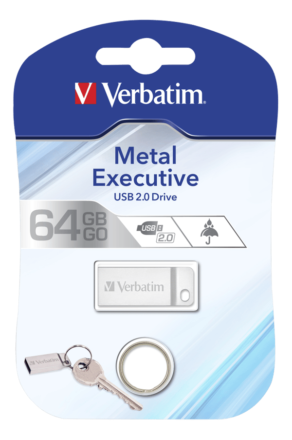 Store 'n' Go Metal Executive Silver USB 2.0 Drive 64G