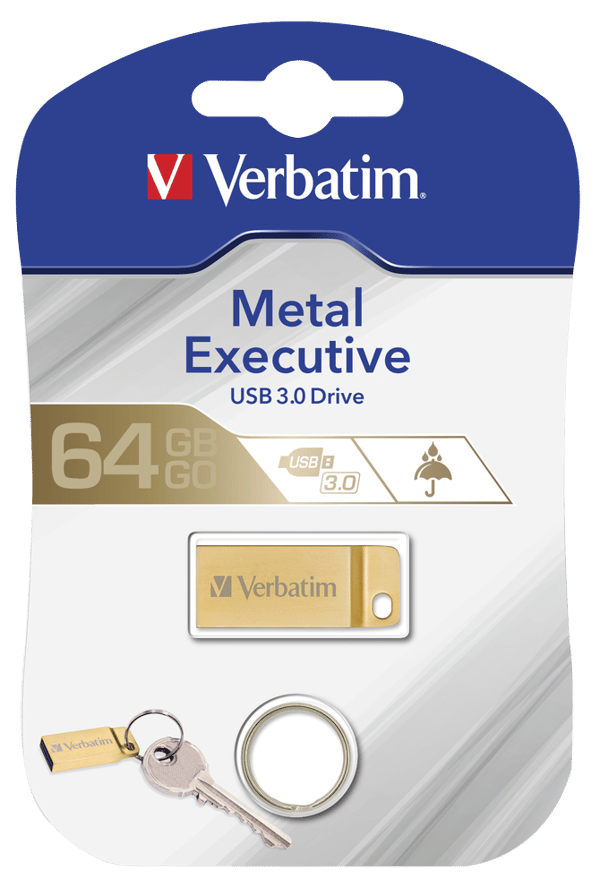 Store 'n' Go Metal Executive Gold USB 3.0 Drive 64GB