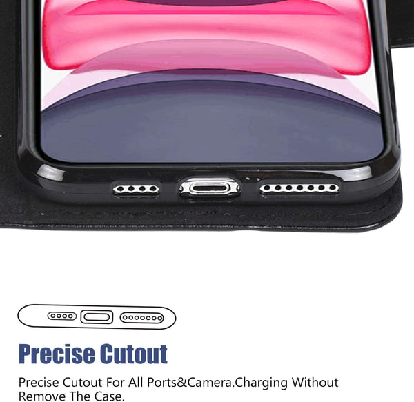 Mobilcover iPhone 11 med kortrum Sort