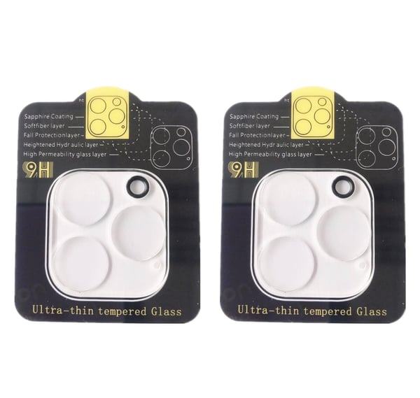 Objektivdeksel til iPhone 12 Pro Max kamera i herdet glass 2-pakning