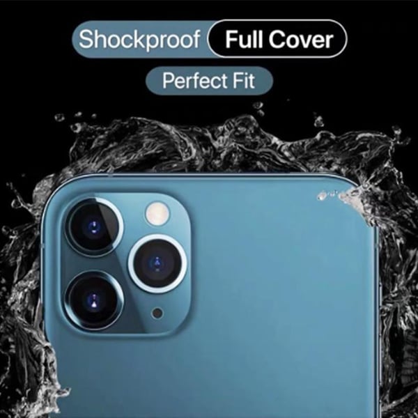 Objektivdeksel til iPhone 11-kamera i herdet glass, 2-pakning