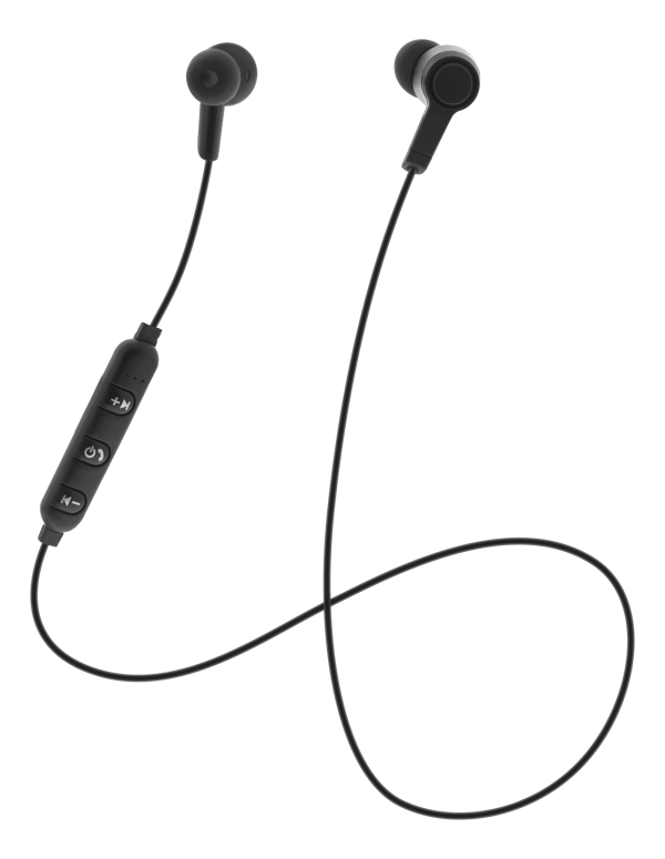 BT110 In-ear BT headphones with mic, control buttons, black