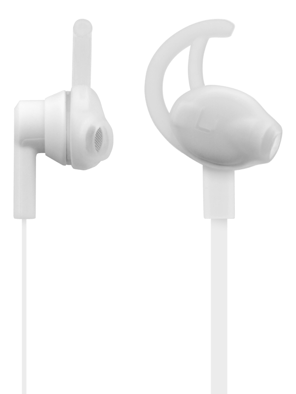 BT120 Stayinear BT headphones mic, control buttons white
