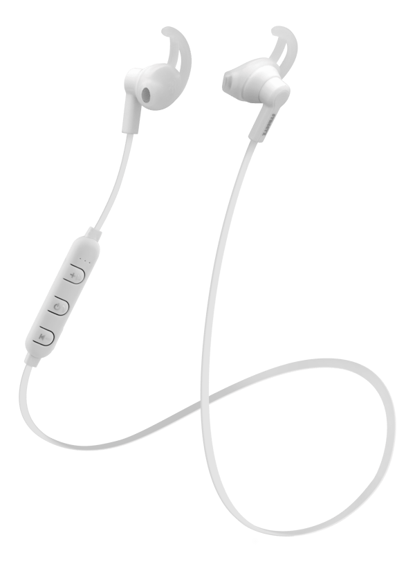 BT120 Stayinear BT headphones mic, control buttons white