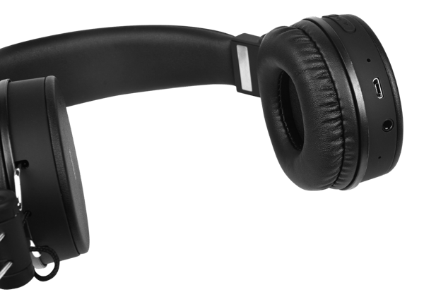 BT200 Foldable on-ear BT headset, 3.5 mm, black