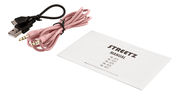 BT200 Foldable on-ear BT headset, 3.5 mm, pink