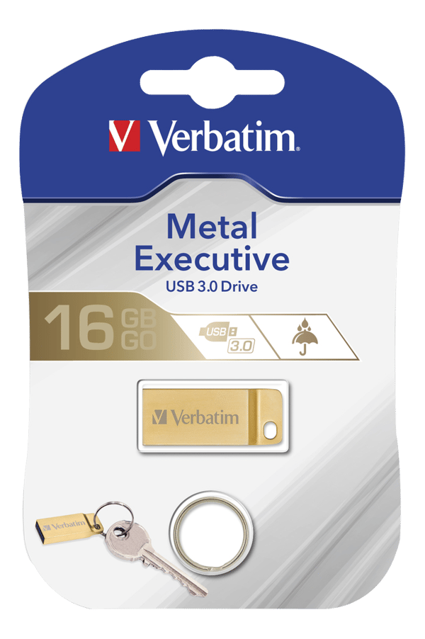 Store 'n' Go Metal Executive Gold USB 3.0 Drive 16GB