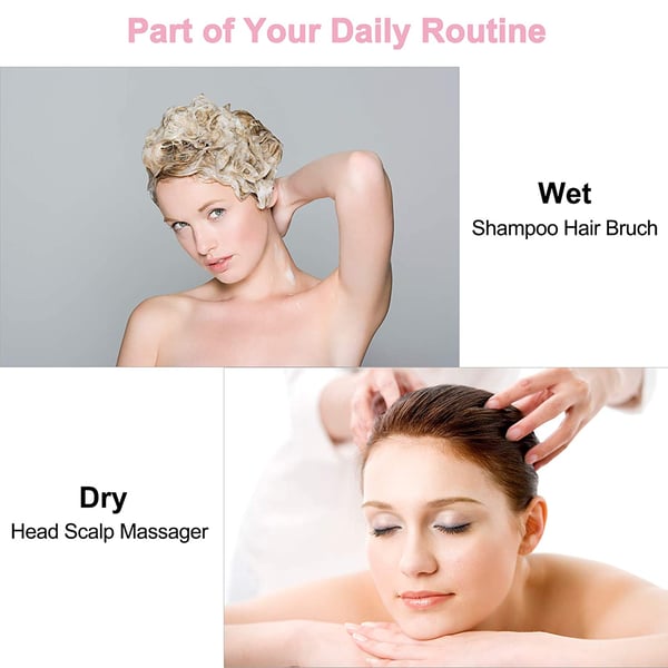 Børste til hovedbundsmassage og peeling Pink
