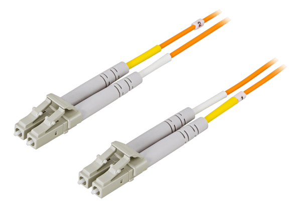OM1 Fiber cable, LC - LC, duplex, UPC, 62,5/125, 10m, orange