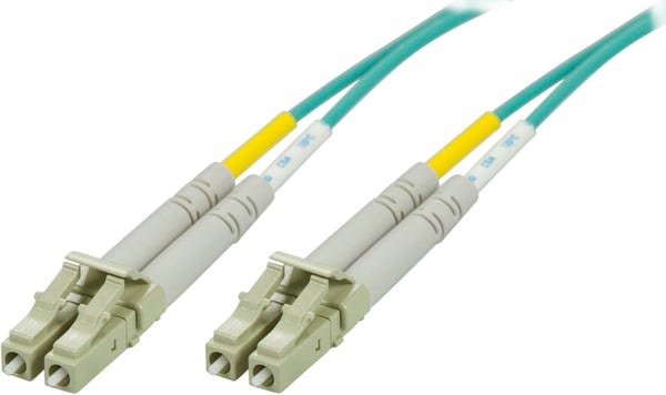 OM3 Fiber cable, LC - LC, duplex, multimode, 50/125, 12m