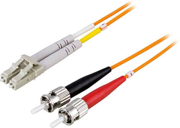 OM1 Fiber cable, LC - ST, duplex, UPC, 62,5/125, 1m, orange OM1 Fiber cable, LC - ST, duplex, UPC, 62,5/125, 1m, orange