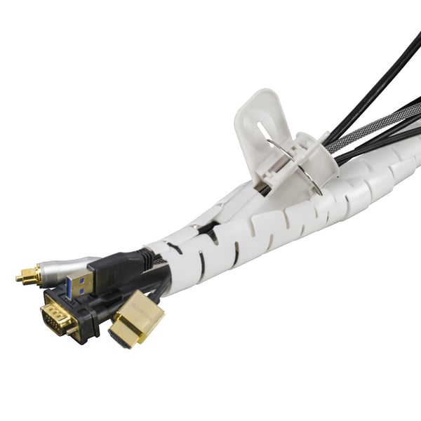 Nylon wire tube, 25mm diameter tool included, 5m, white